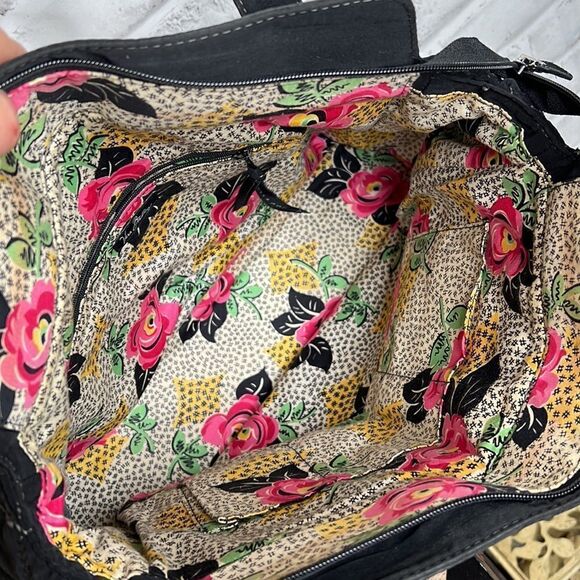 Vera Bradley Large Quilted Micro Fiber Shoulder Bag Purse Tote - Picture 7 of 7